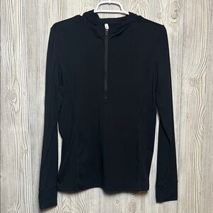 Fabletics black  1/4 Zip Hoodie Size Large